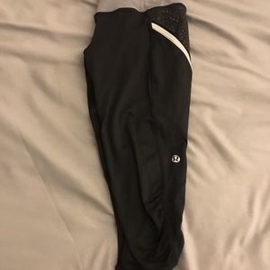 Lululemon Run a Marathon Crop Black/Gray